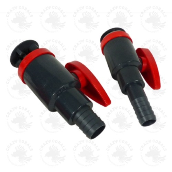 PVC Bodenablass / Auslasshähne grau/rot 20mm